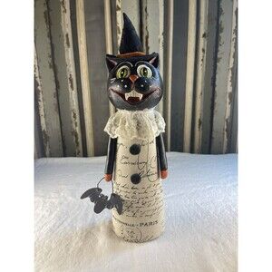 Seasons by Nicole Black Cat Head With Ruffled Collar. Halloween